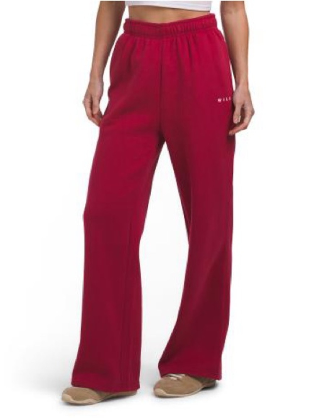 NWT WILO the Label Wide-leg Raspberry Sweatpants XS